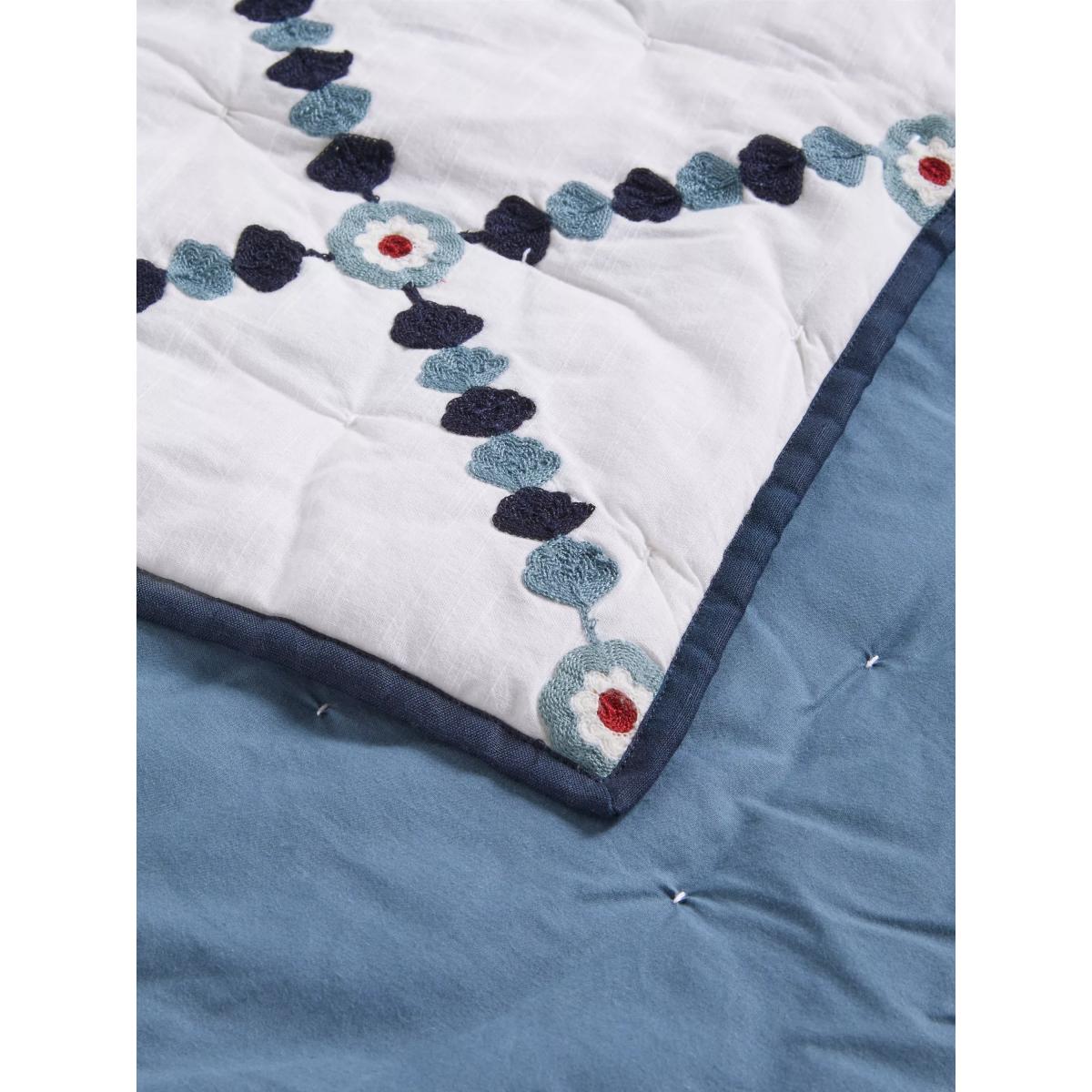John Lewis Trellis Embroidery Quilted Bedspread, Multi, L220 x W220cm – image 3