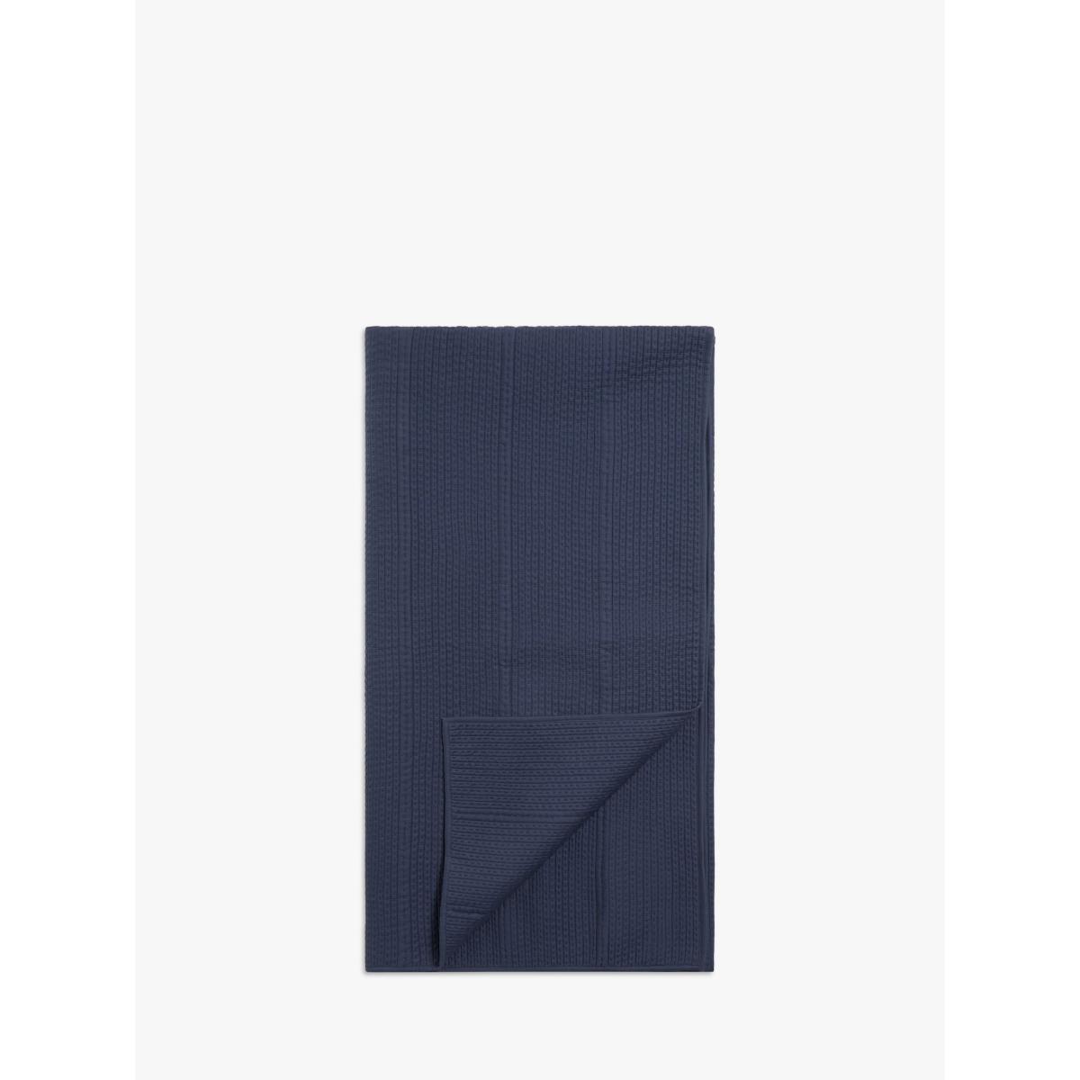 John Lewis Stitched Stripe Bedspread, Navy – image 4