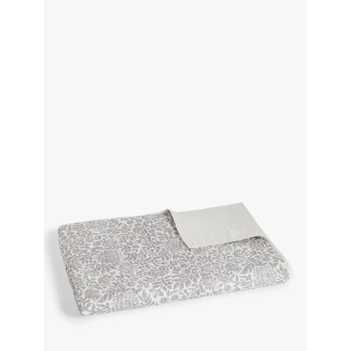 John Lewis & Partners Hidcote Quilted Bedspread, Grey – image 3