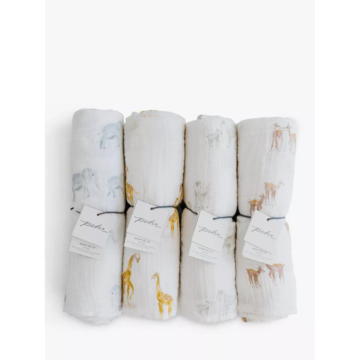 Pehr Follow Me Giraffe GOTS Organic Muslin Cotton Swaddle Blanket – image 2