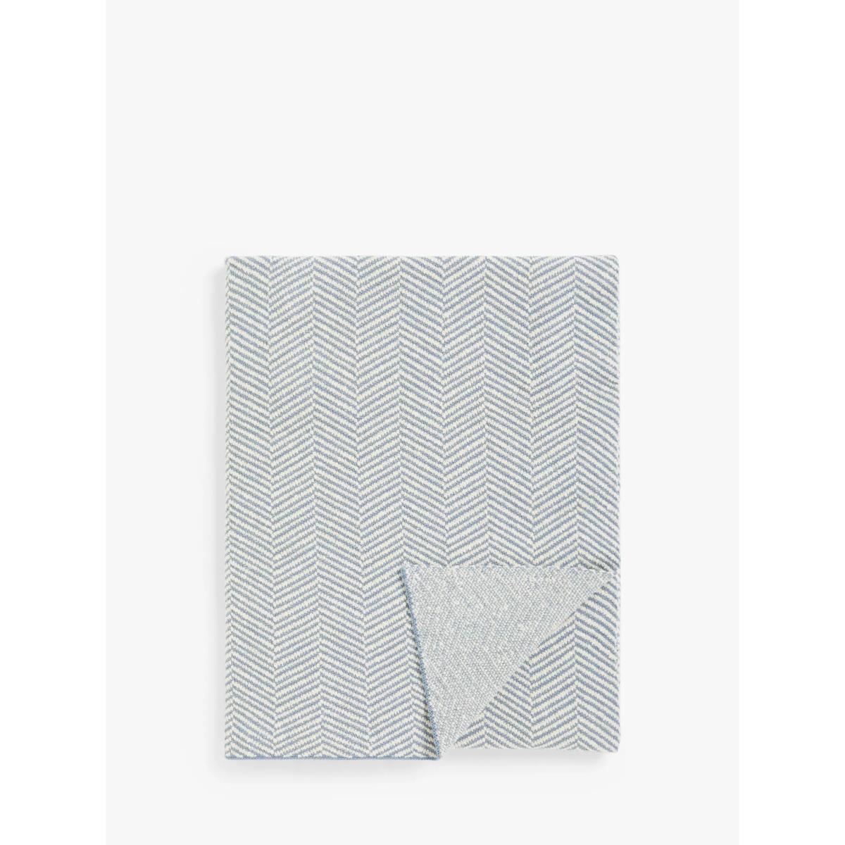 John Lewis Herringbone Knit Throw – image 2