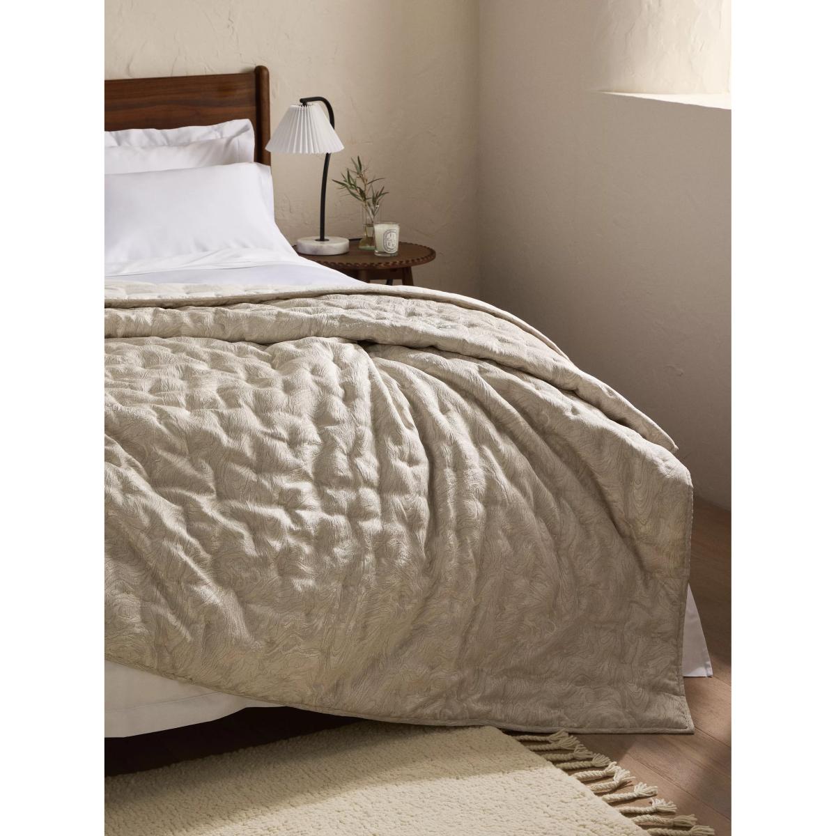 John Lewis Marble Quilted Bedspread, Natural – image 2