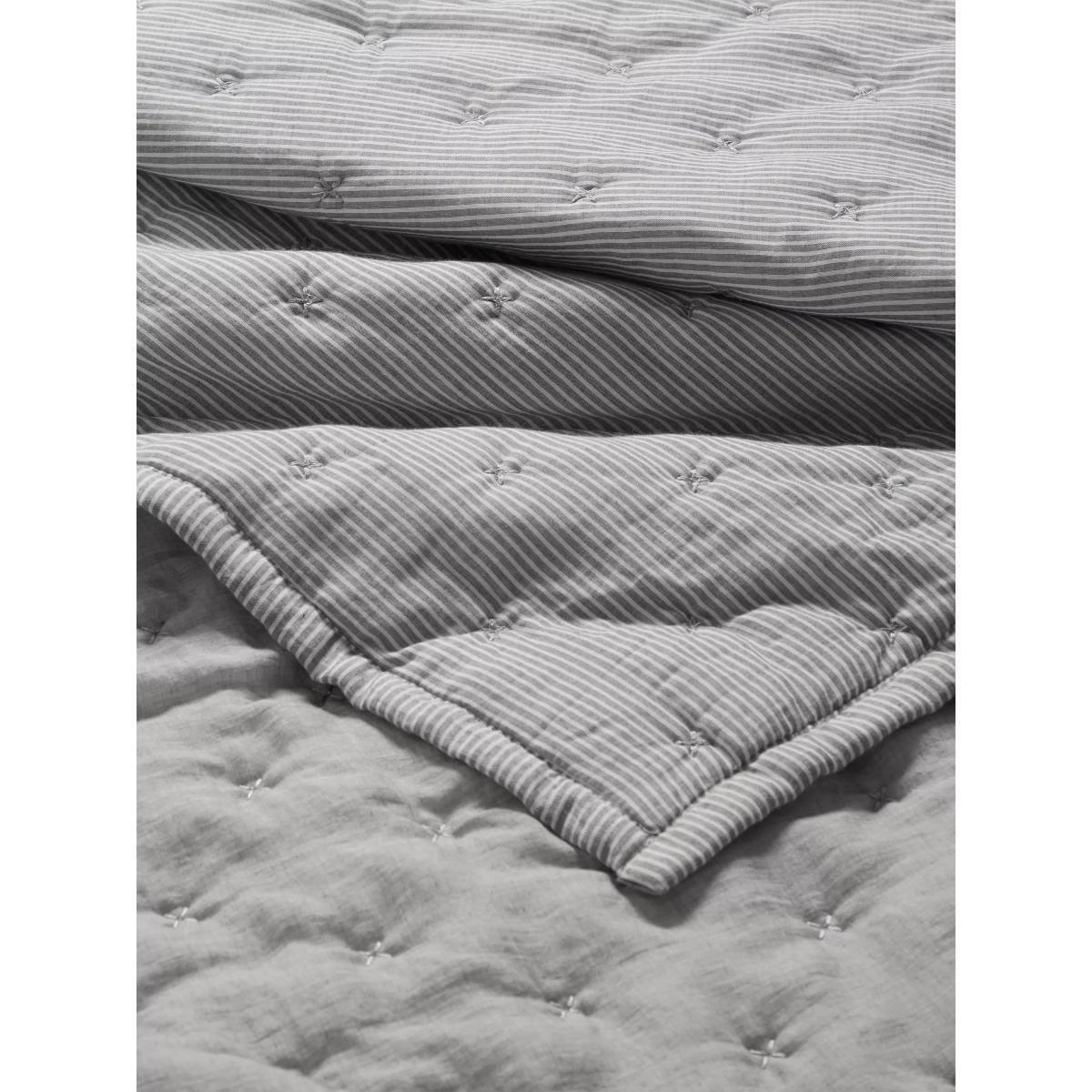 John Lewis ANYDAY Chambray Stripe Quilted Bedspread – image 2