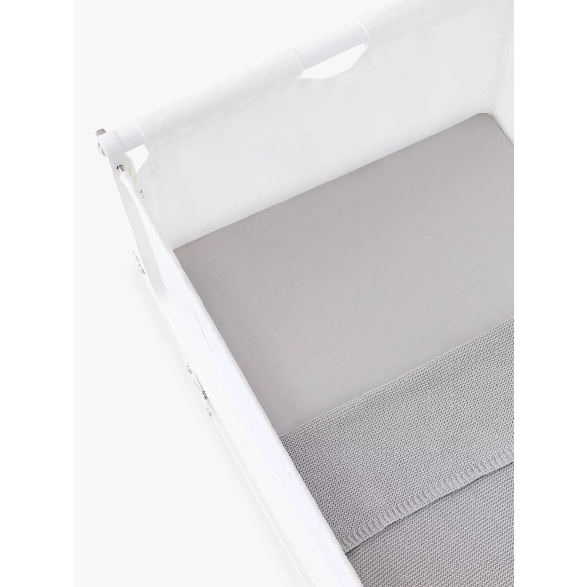 Snüz Baby Crib Fitted Sheets and Cellular Blanket, 3 Piece Set, Grey – image 2