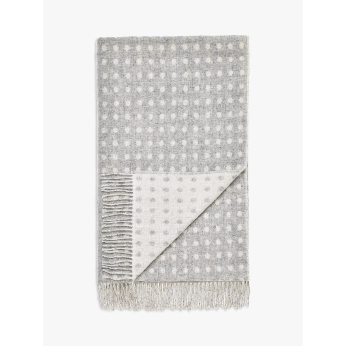 Bronte by Moon Spot Merino Wool Throw, Grey – image 2