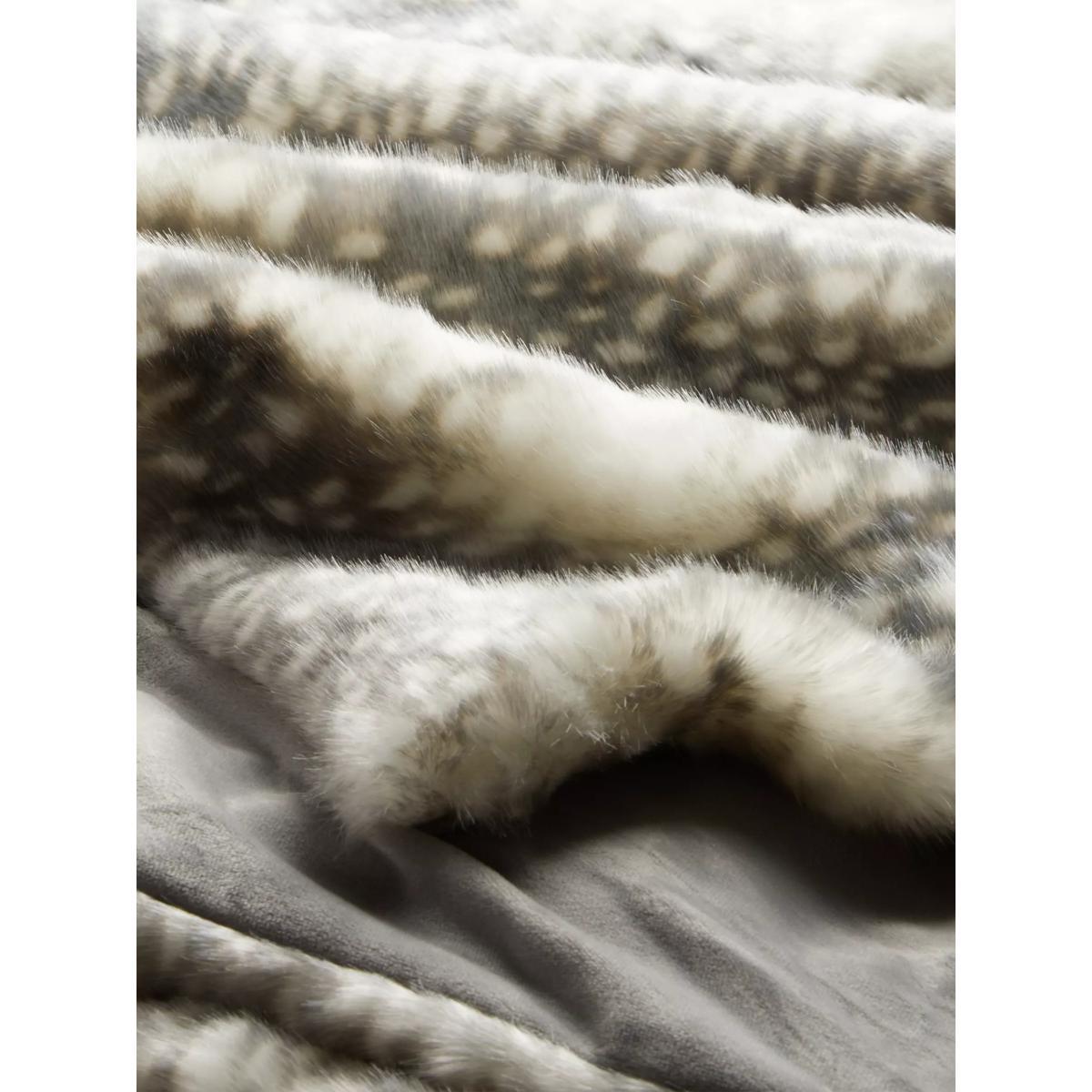 John Lewis & Partners Reindeer Faux Fur Throw – image 2