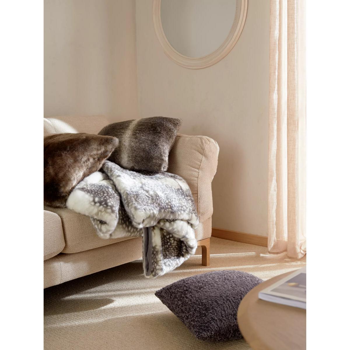 John Lewis & Partners Reindeer Faux Fur Throw – image 4