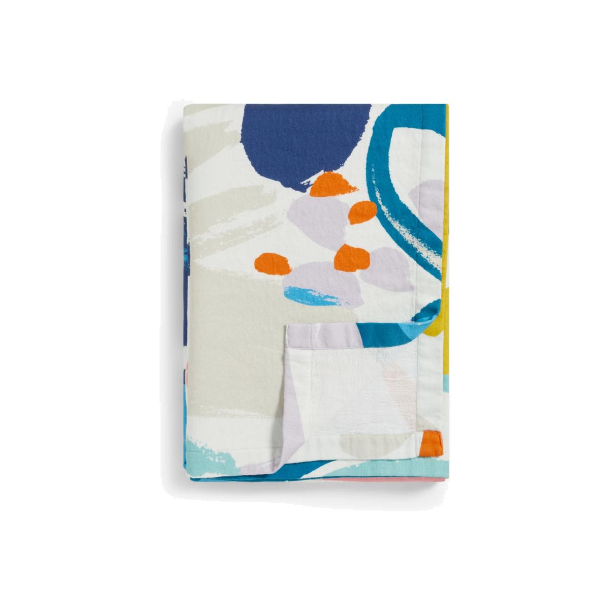 John Lewis Contemporary Floral Print Throw, Multi – image 1