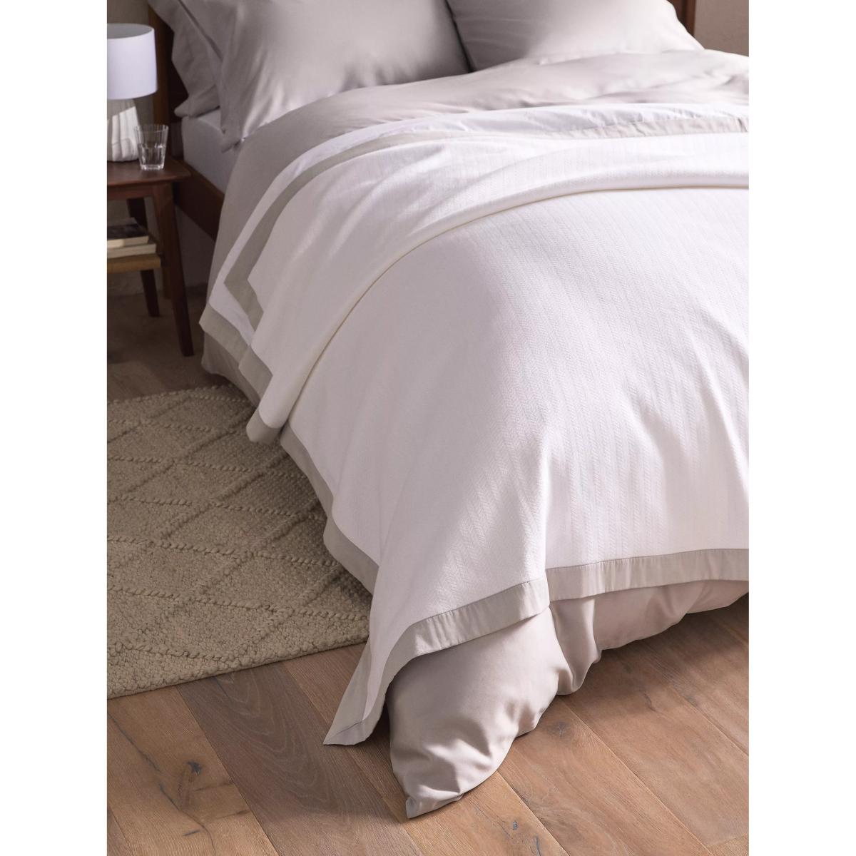 John Lewis Padova Border Bedspread, Cool Grey – image 2