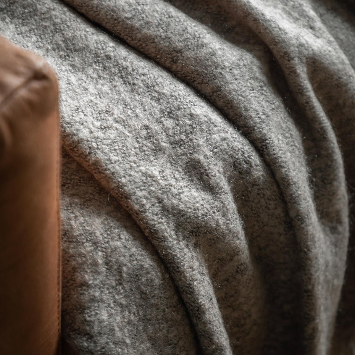Melange Acrylic Throw - Light Grey – image 2