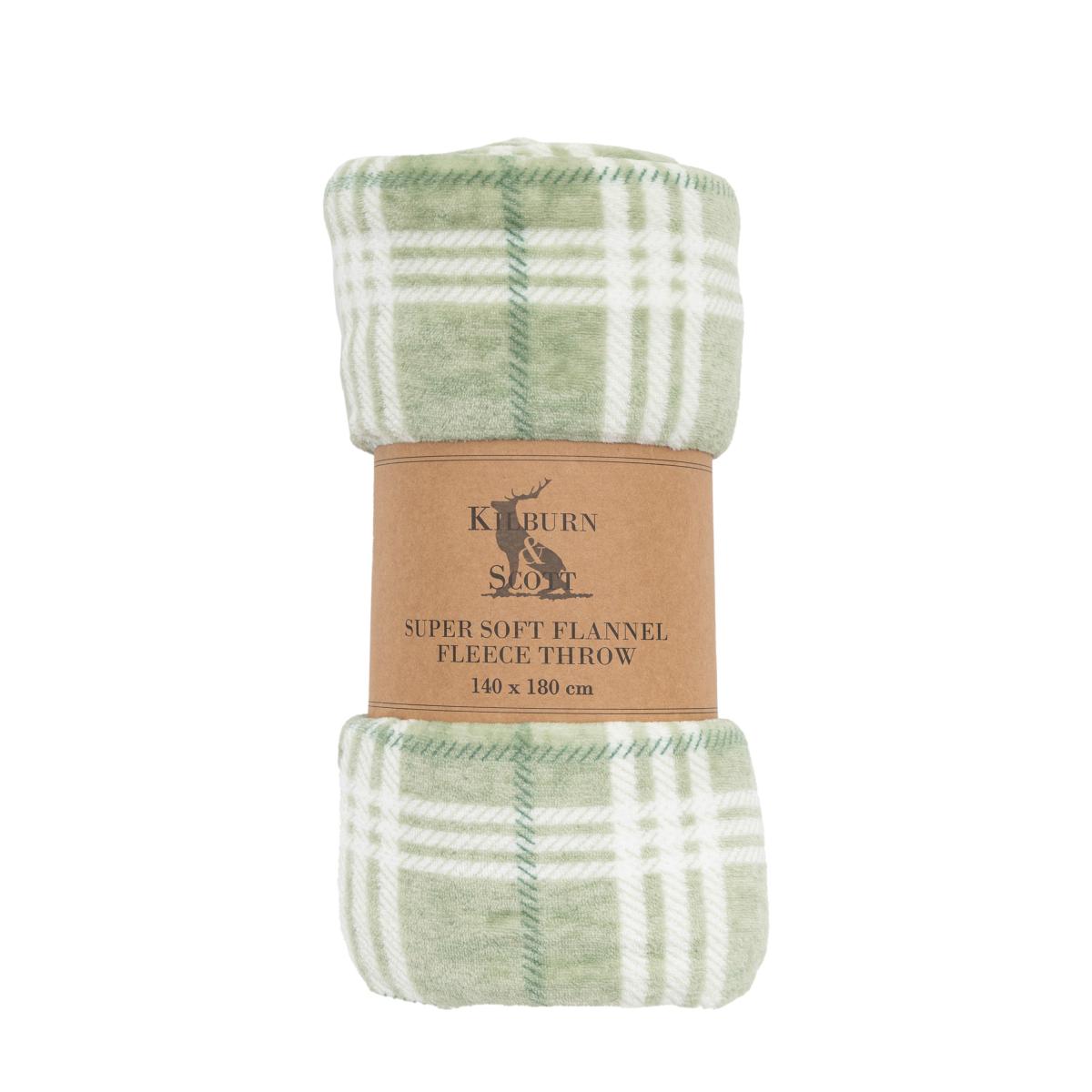 Checkmate Rolled Fleece - Sage – image 2