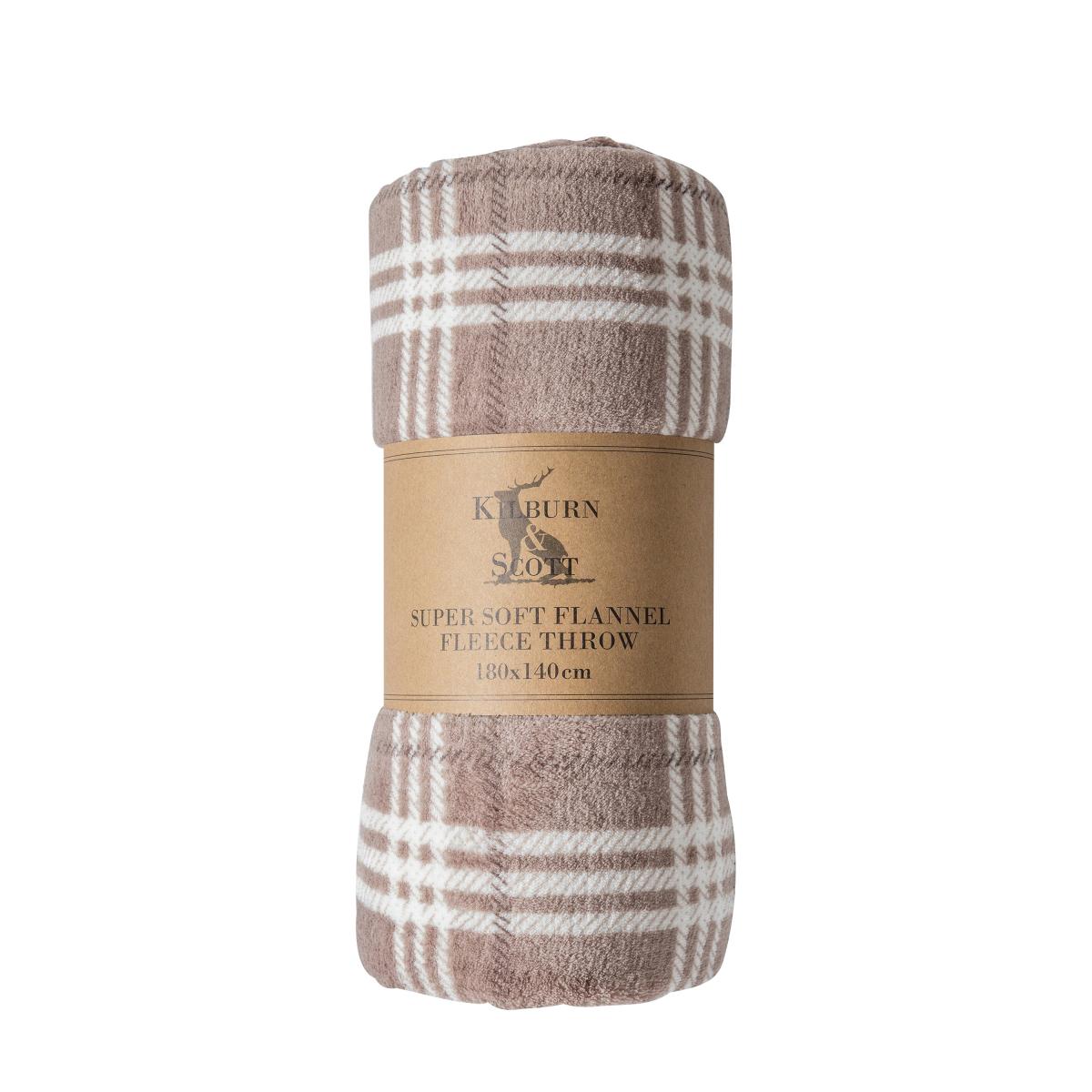 Checkmate Rolled Fleece - Taupe – image 2