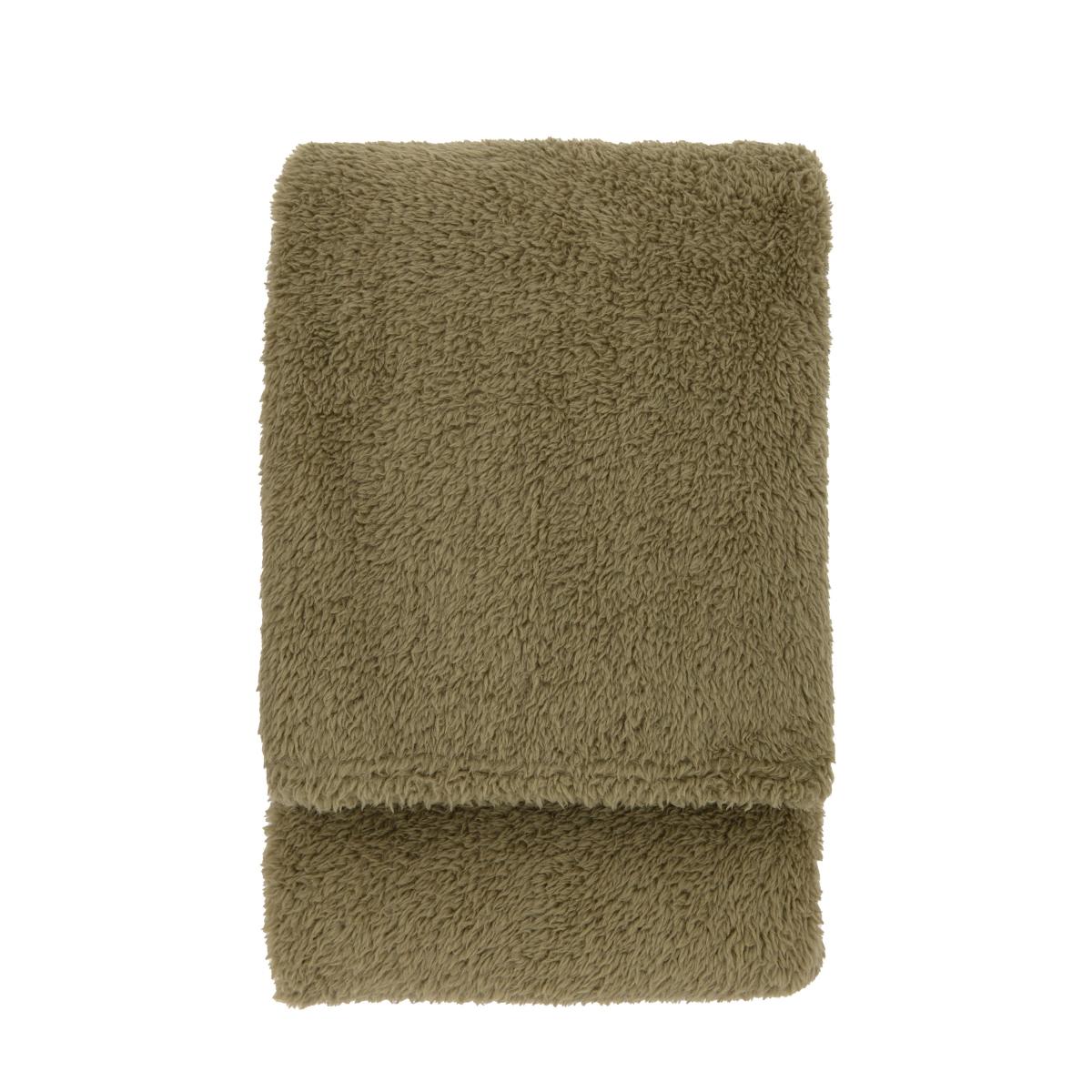 Teddy Fleece Throw - Olive – image 4