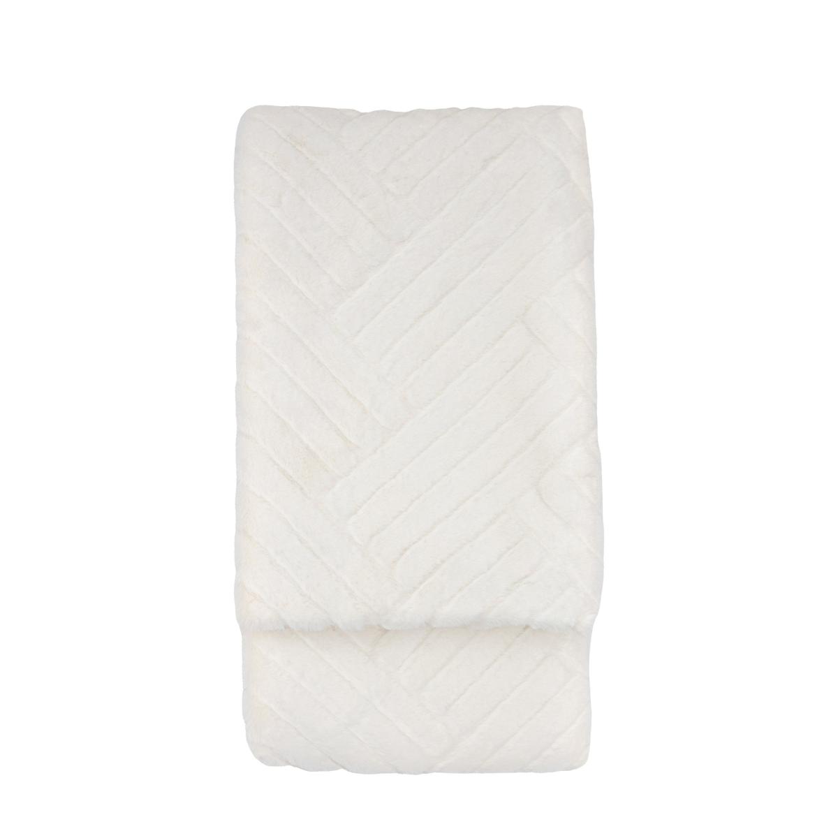 Block Rabbit Faux Fur Throw – image 4