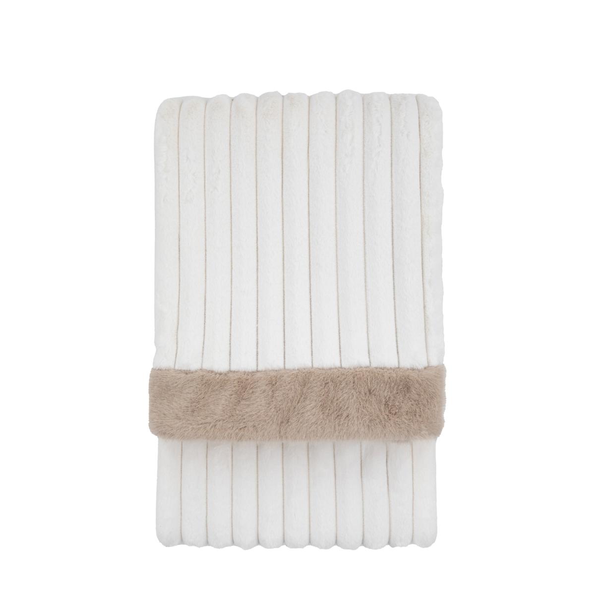 Whinfell Luxury Faux Fur Throw - Cream – image 3