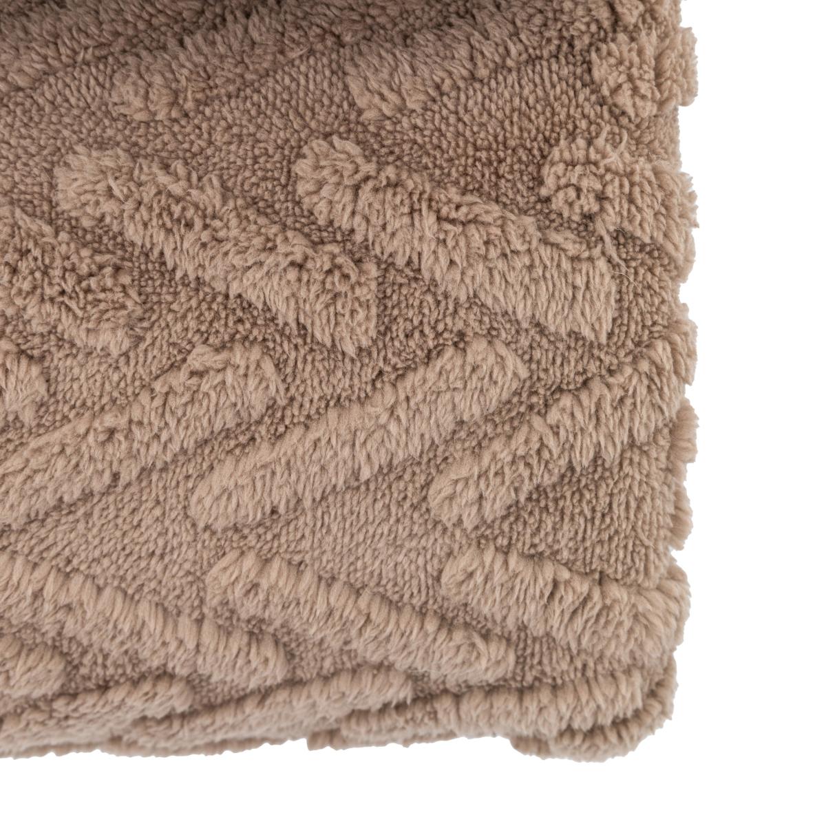 Herringbone Sherpa Throw - Taupe – image 3
