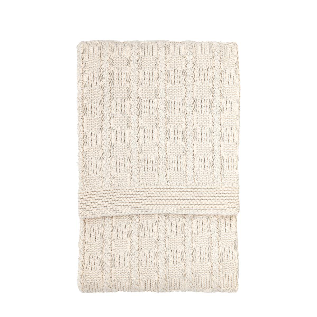 Cotton Cable Throw - Cream – image 4