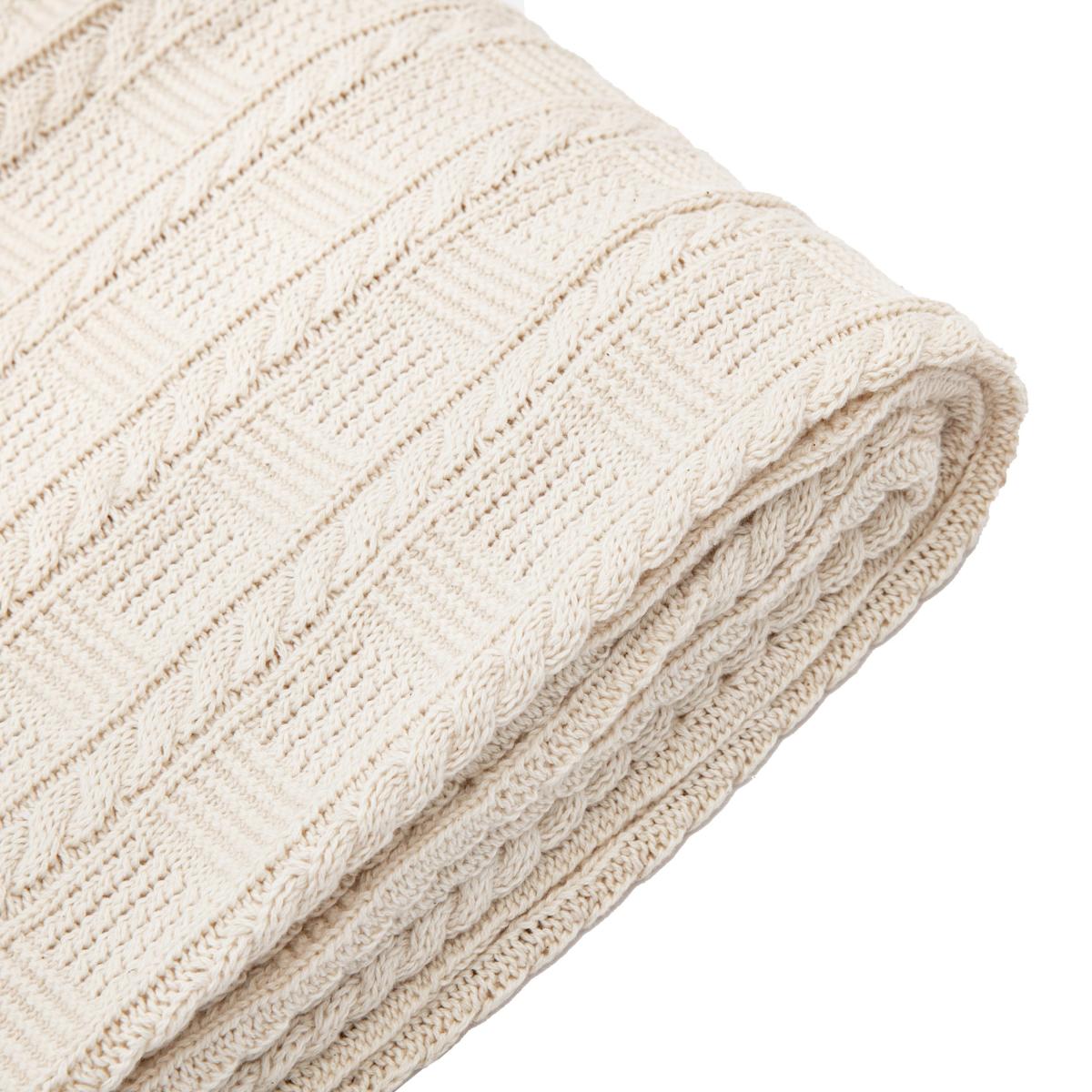 Cotton Cable Throw - Cream – image 5