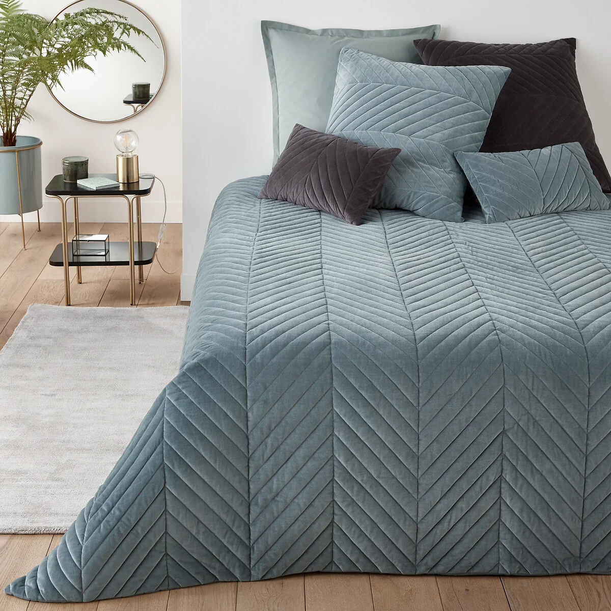 Milano Quilted 100% Cotton Bedspread – image 1
