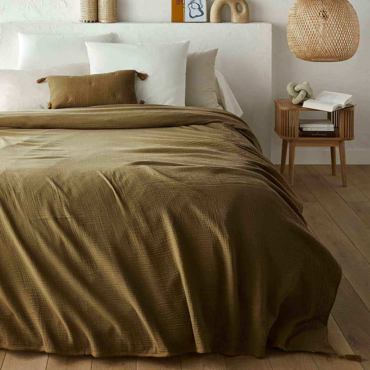 Kumla 100% Cotton Muslin Bedspread – image 1