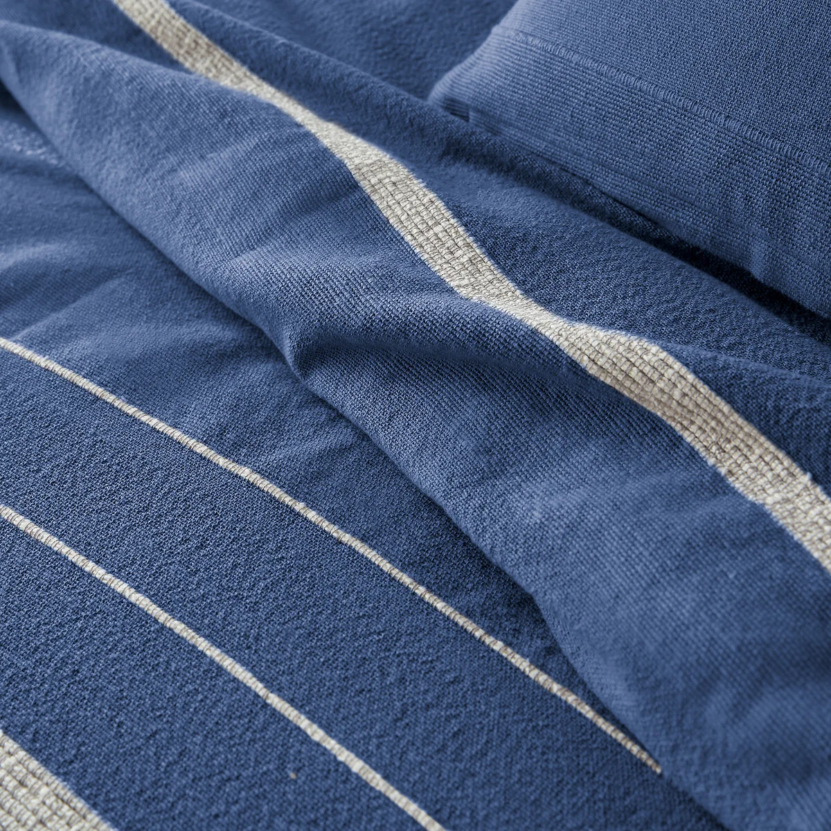 Nedo Striped Fringed 100% Cotton Bedspread – image 4