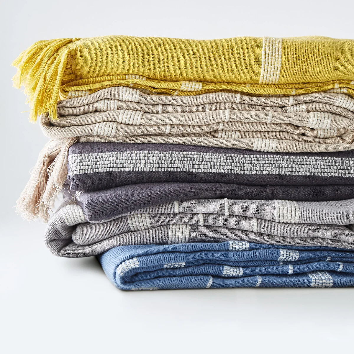 Nedo Striped Fringed 100% Cotton Bedspread – image 6