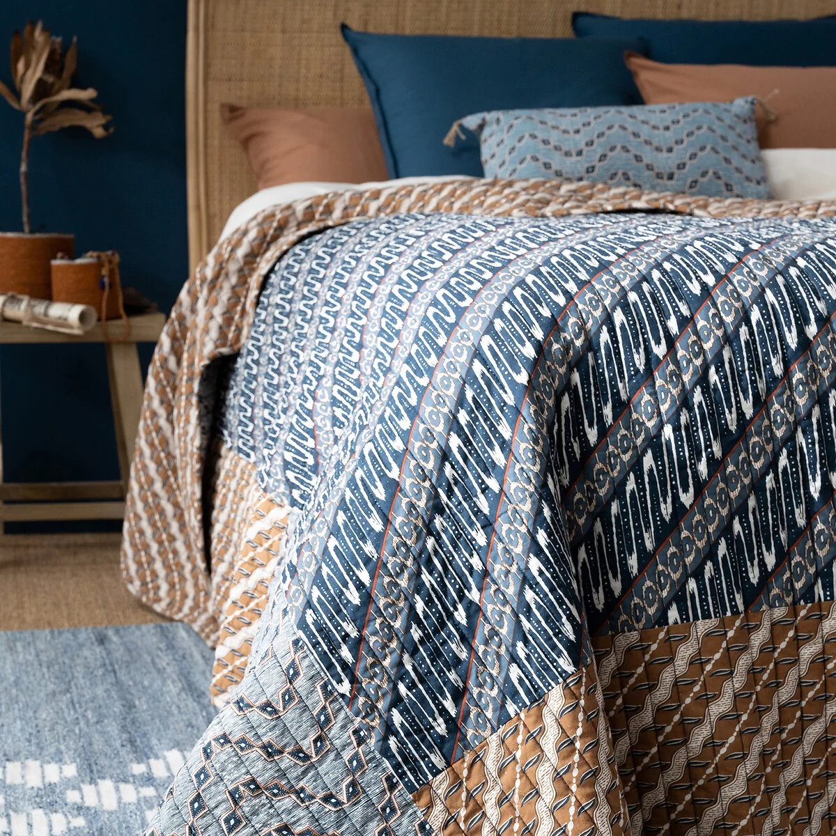 Midako Kantha 100% Washed Cotton Bedspread – image 2