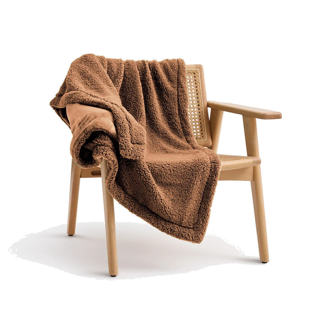 Maxine Throw in Fleece and Sherpa