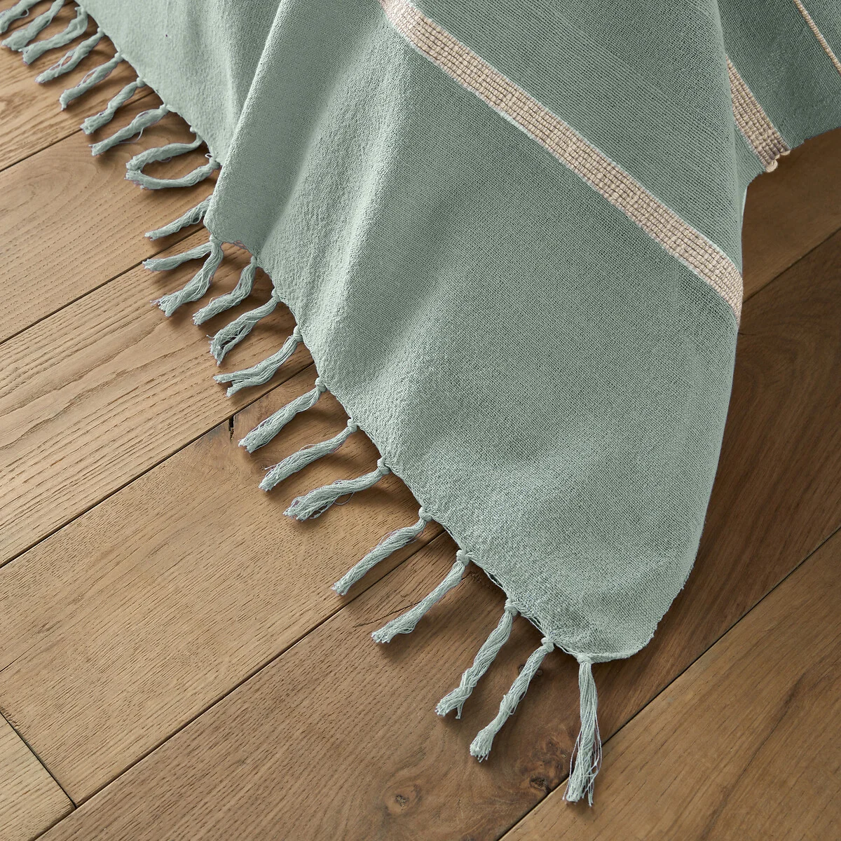 Nedo Fringed Striped 100% Cotton Bedspread – image 2
