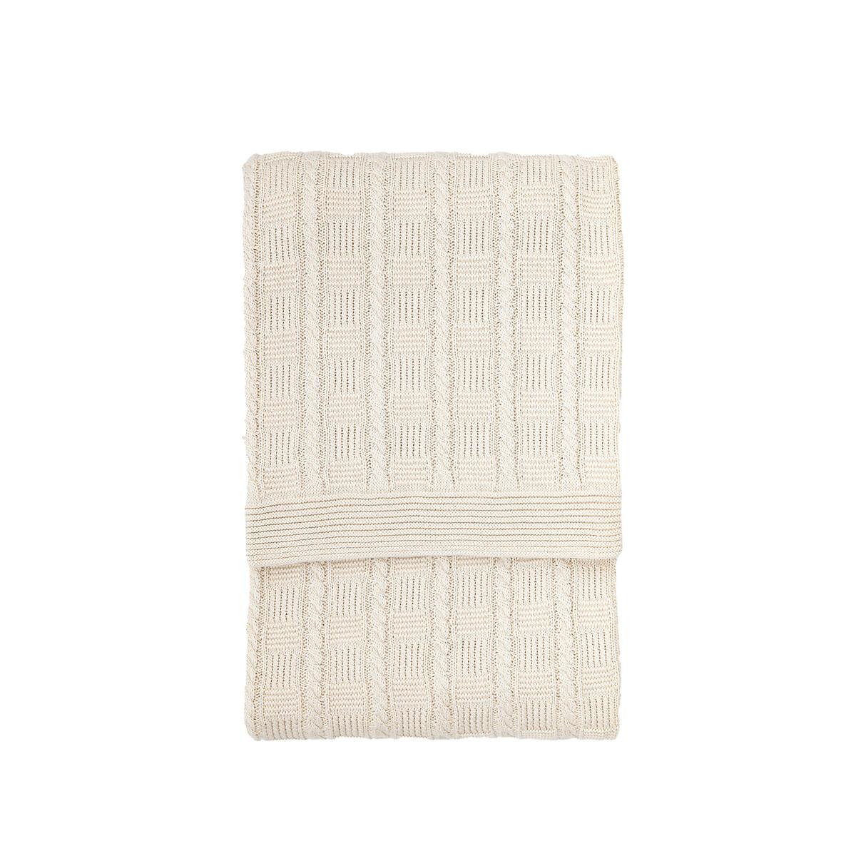 Cotton Cable Throw Cream – image 2