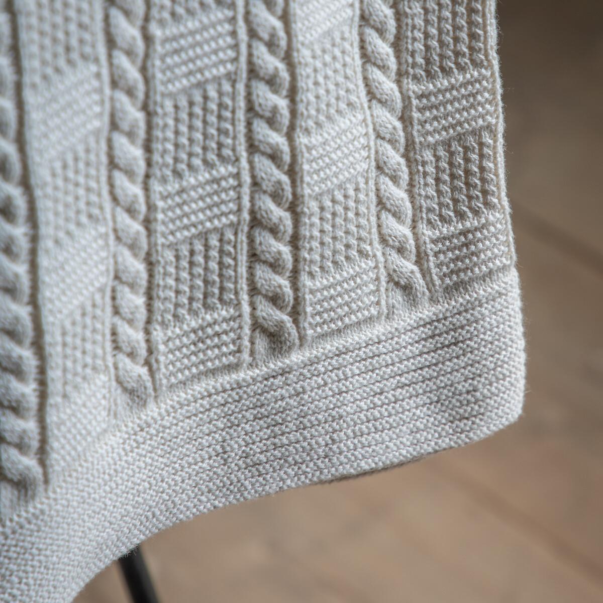 Cotton Cable Throw Cream – image 4