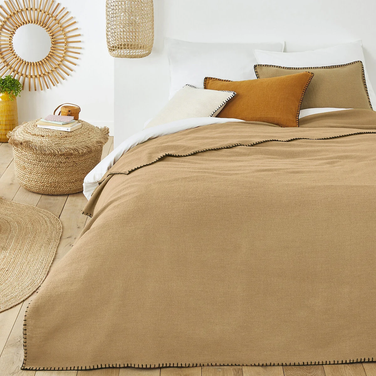Raoul 100% Plain Cotton Bedspread – image 1