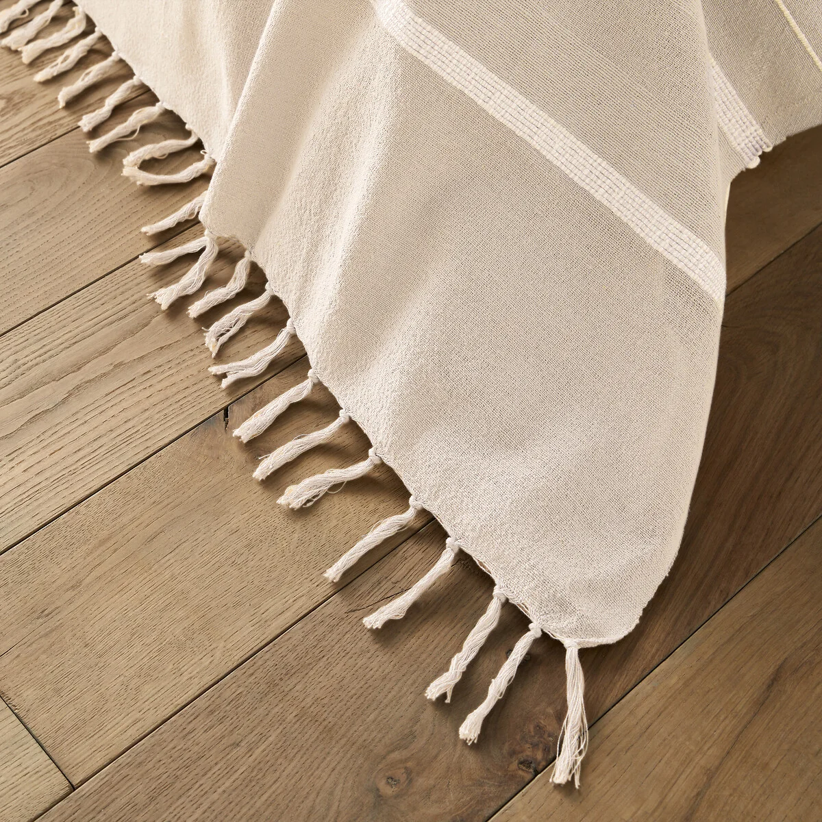 Nedo Fringed Striped 100% Cotton Bedspread – image 2