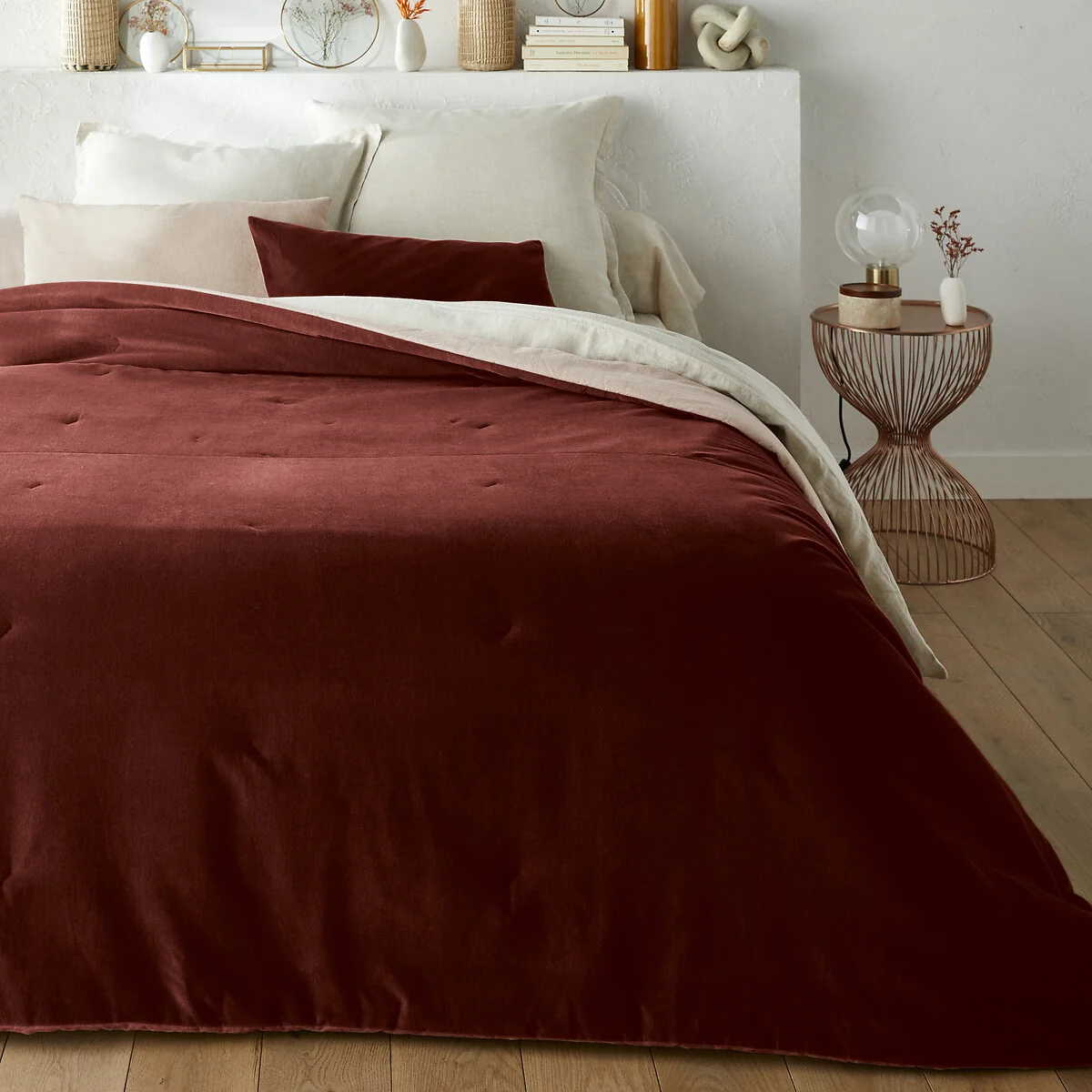 Velvet Quilted Cotton Velvet Bedspread – image 1
