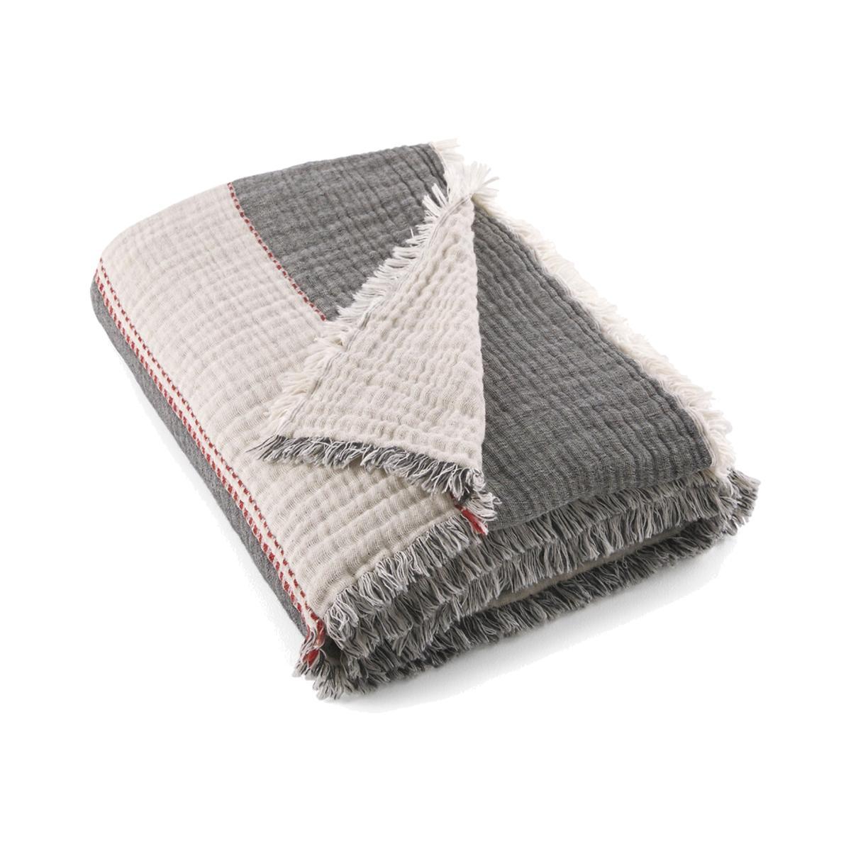 Markita Two-Tone Muslin Throw – image 1