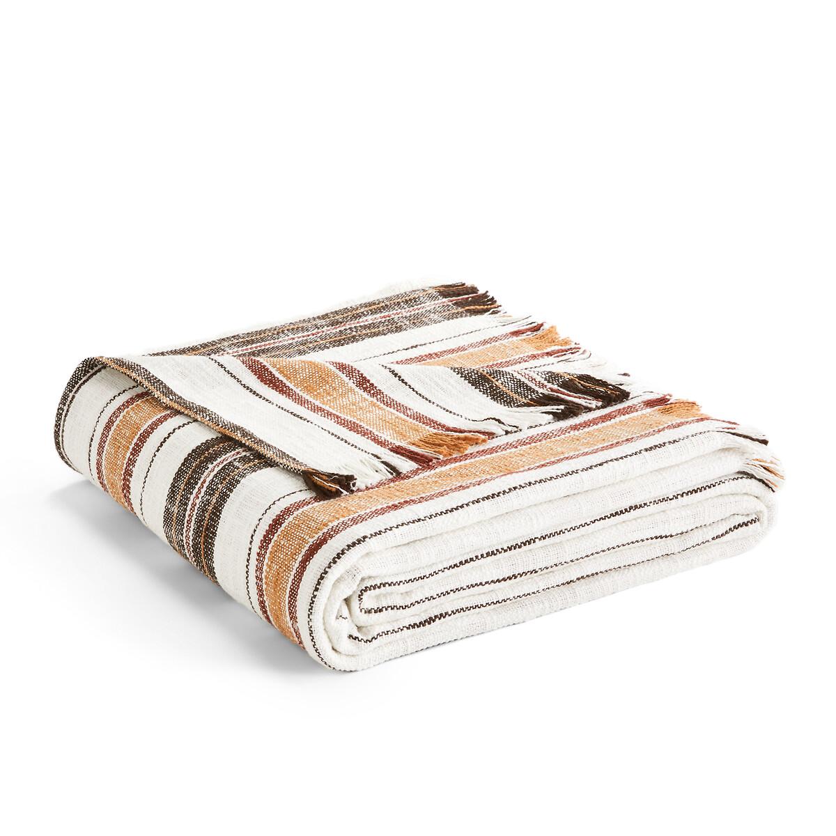 Imazai Striped Cotton Basket Weave Bedspread – image 5
