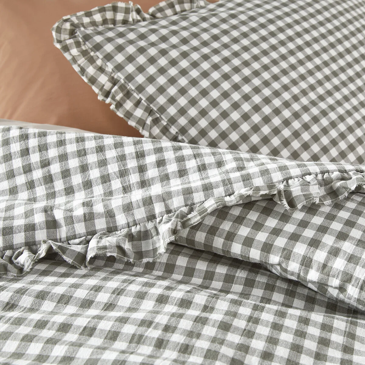 Georgette Gingham Washed Cotton Quilted Bedspread – image 4