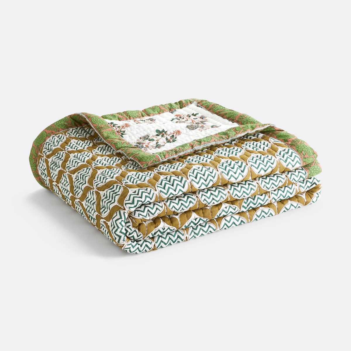 Malyam Kantha Cotton Voile Bedspread – image 6
