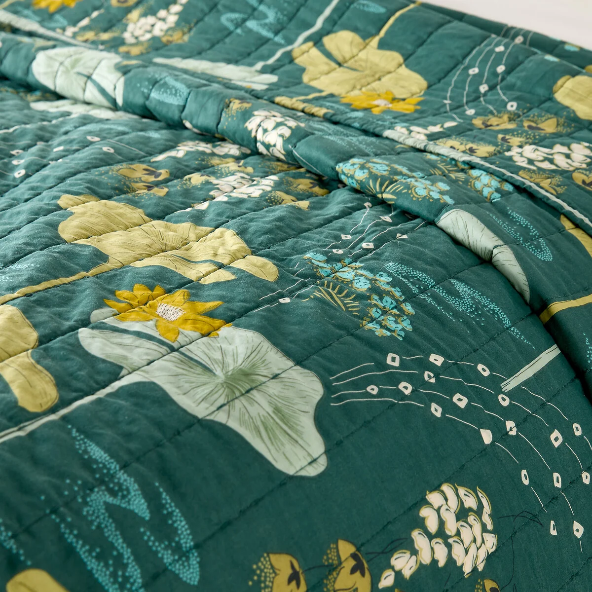 Song Cotton Voile Quilted Bedspread Kantha – image 4
