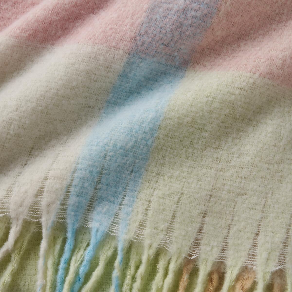 Faux Mohair Check Blanket Throw – image 3