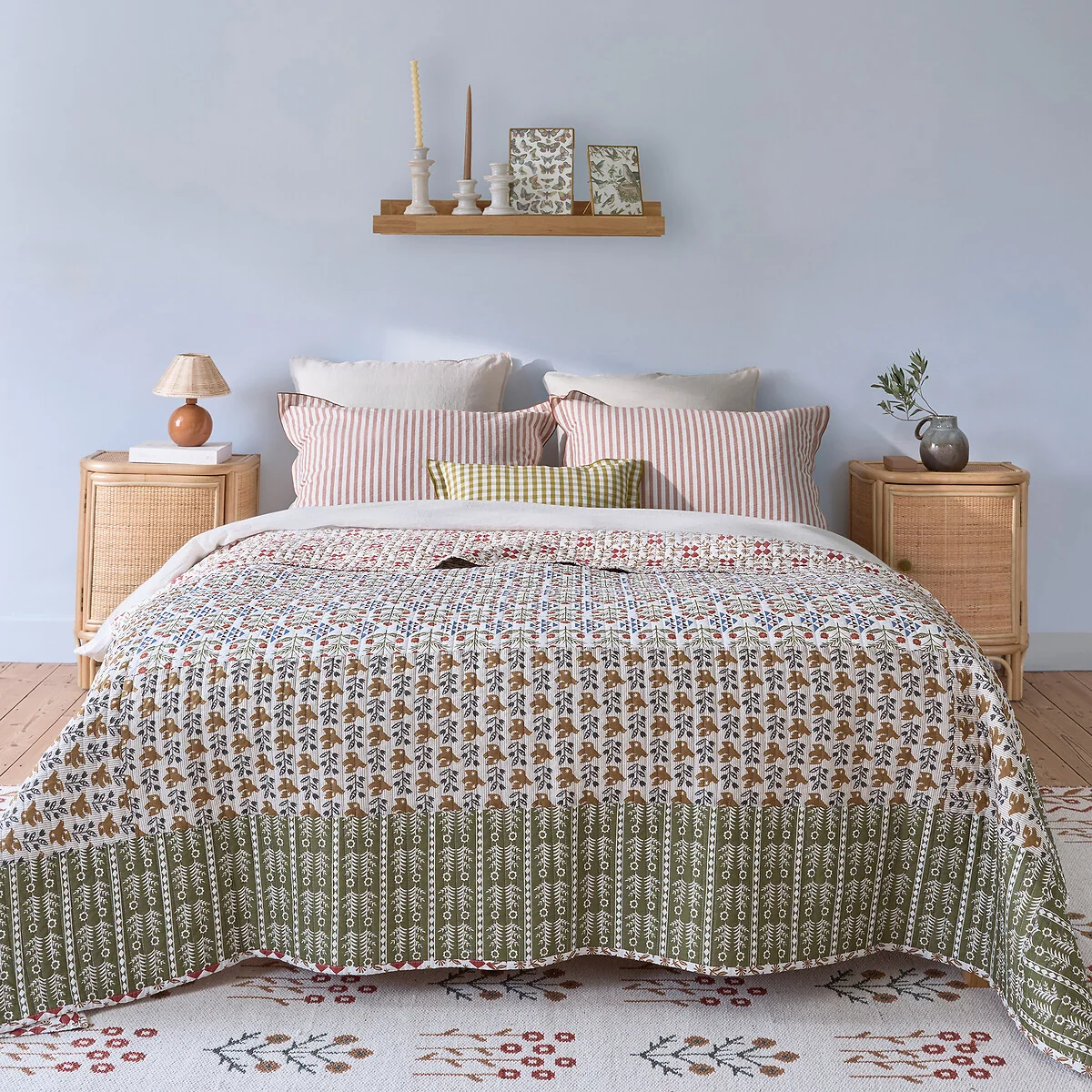 Rosarius Printed Quilted Bedspread in Cotton – image 2