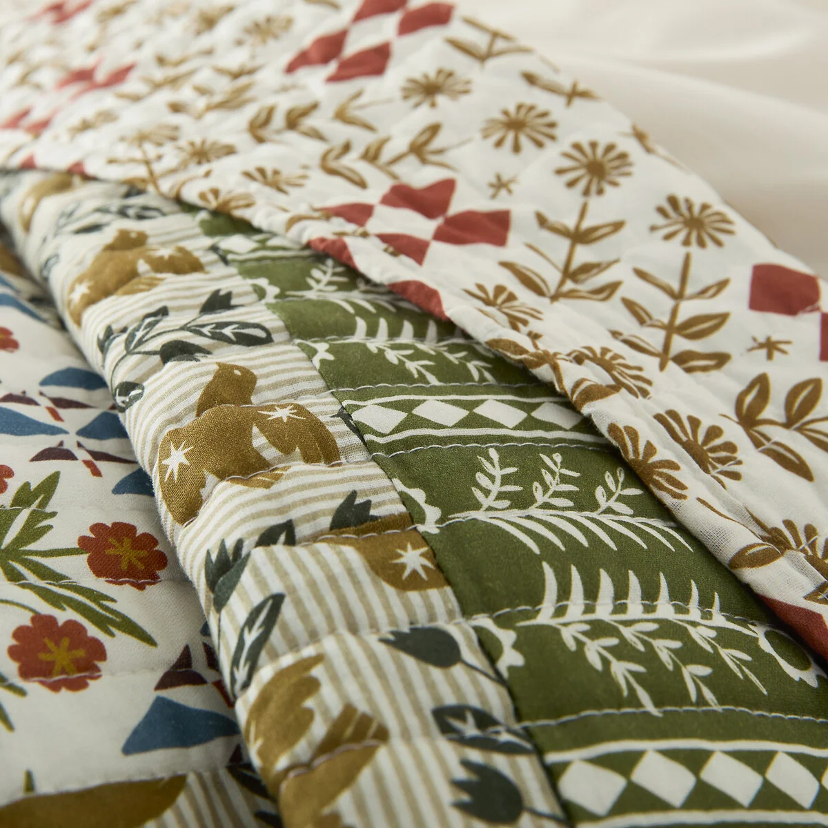 Rosarius Printed Quilted Bedspread in Cotton – image 4