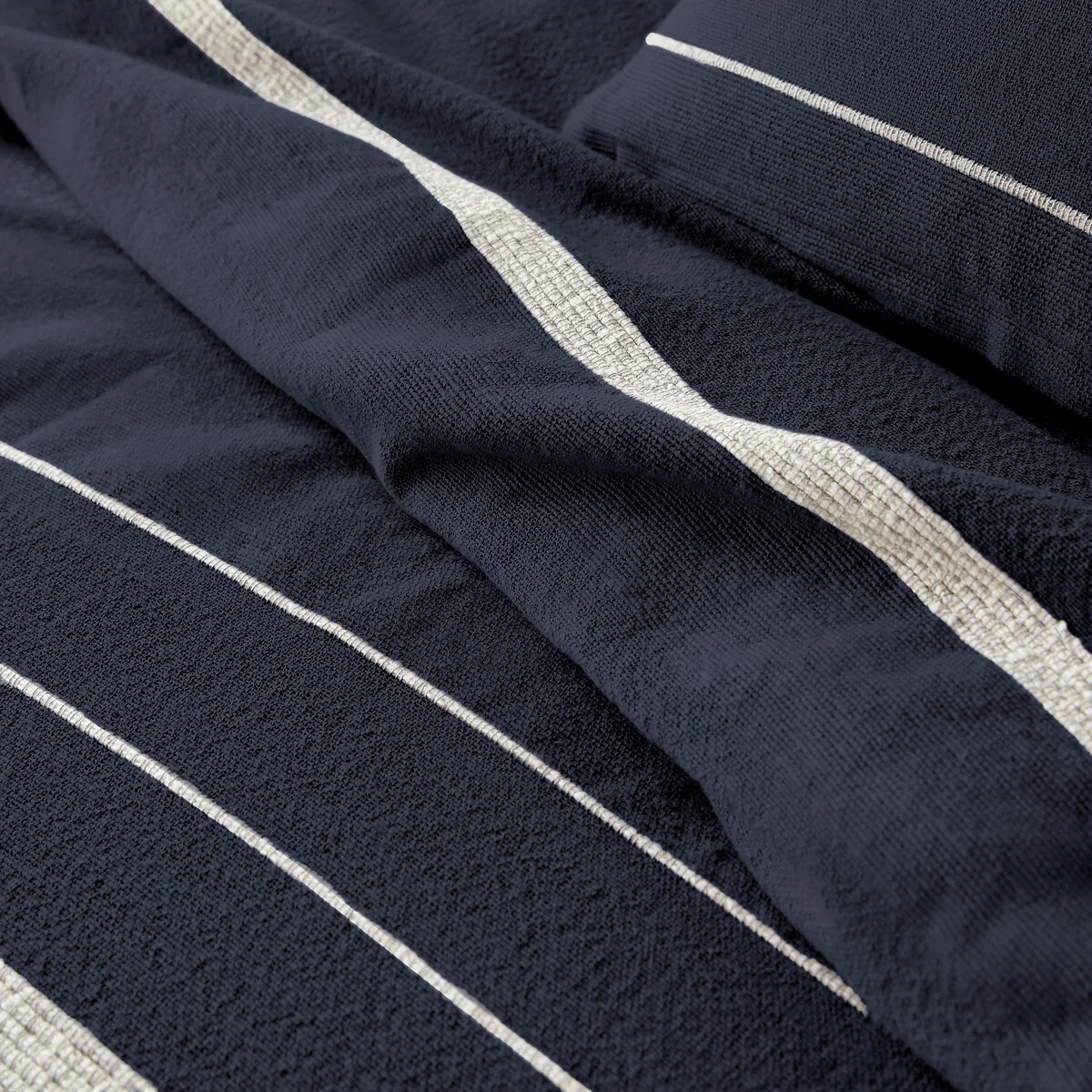 Nedo Fringed Striped 100% Cotton Bedspread – image 3