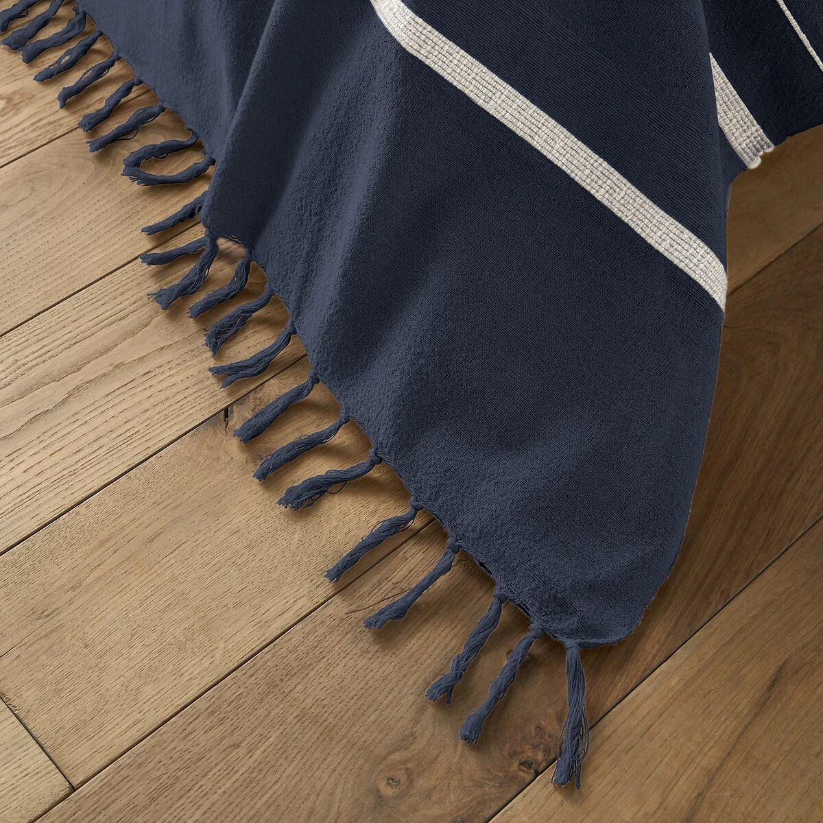 Nedo Fringed Striped 100% Cotton Bedspread – image 4