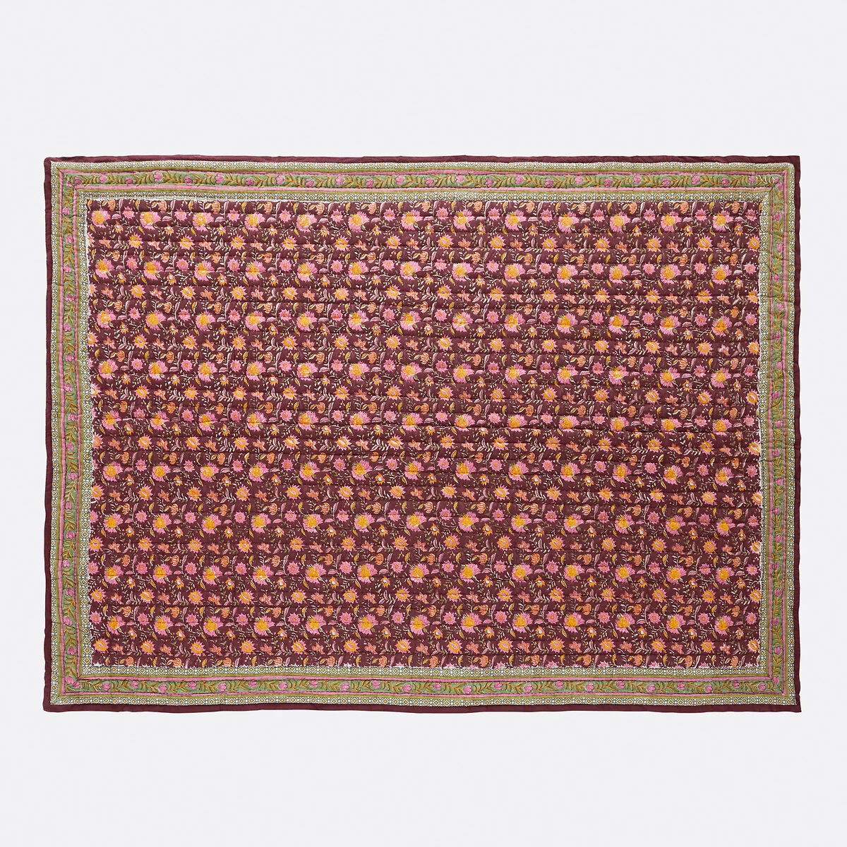 Manassi Block Print Bedspread in Cotton – image 5