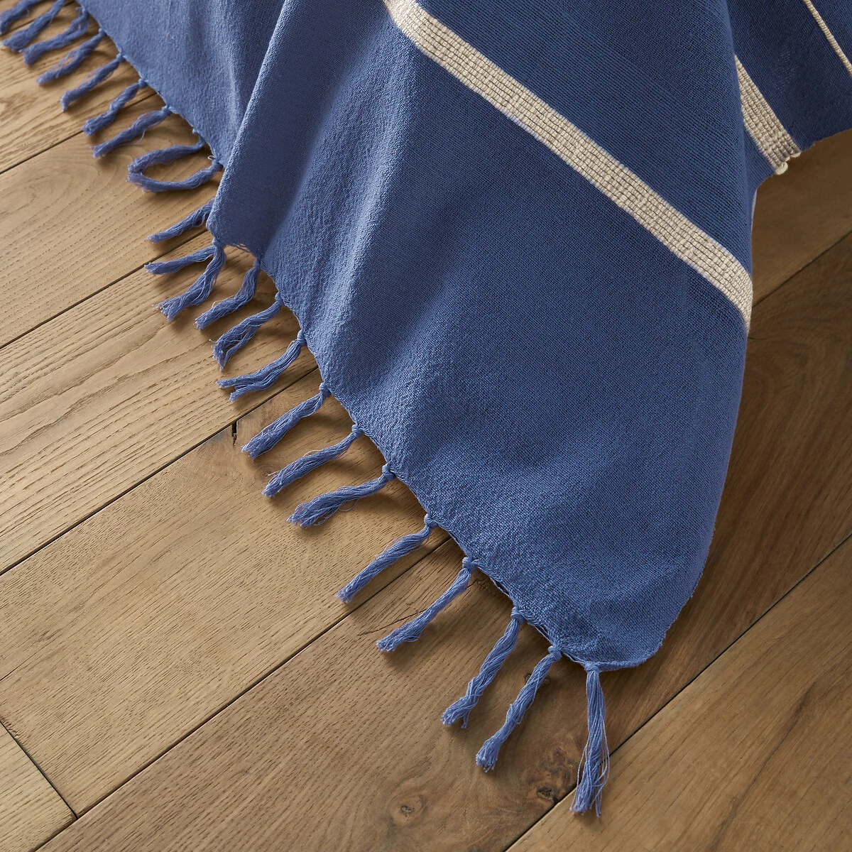Nedo Striped Fringed 100% Cotton Bedspread – image 3