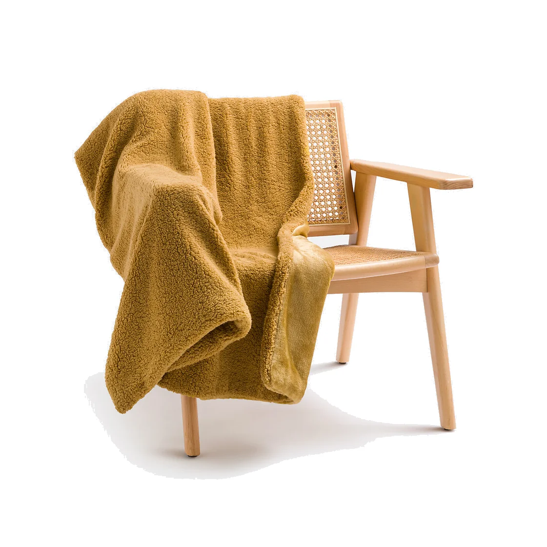 Maxine Throw in Fleece and Sherpa