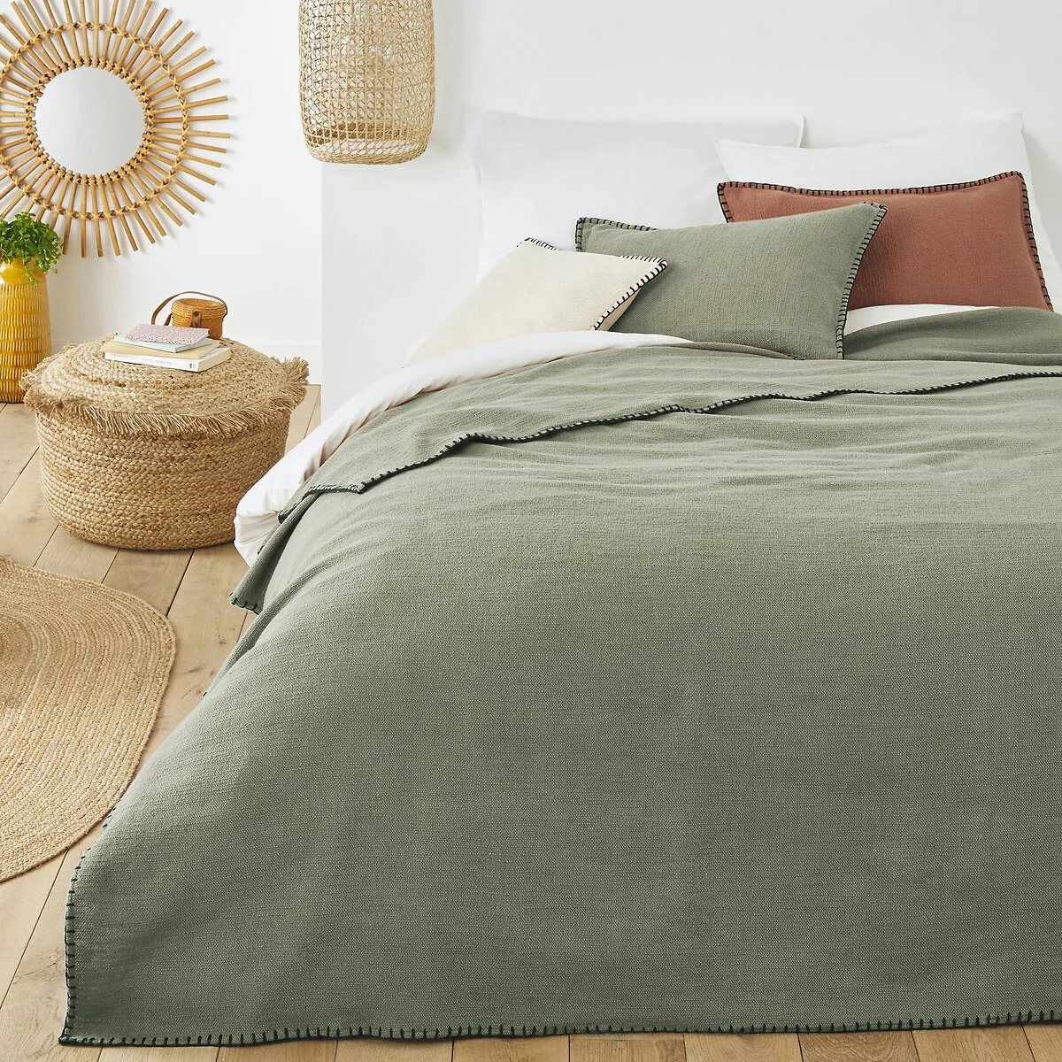 Raoul 100% Plain Cotton Bedspread – image 1