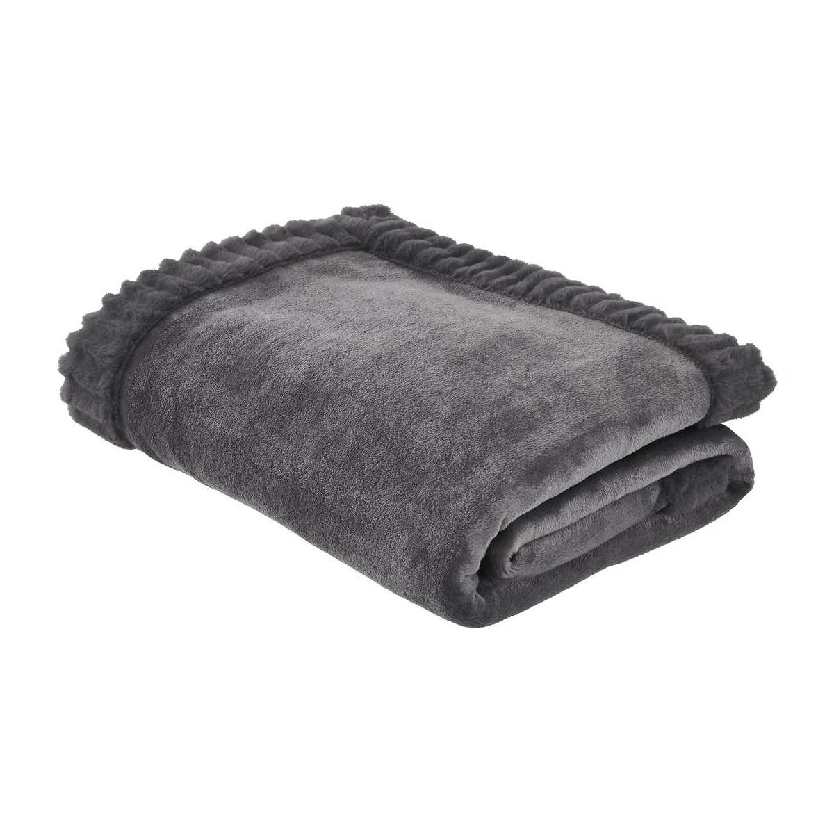 Velvet And Faux Fur Throw – image 1