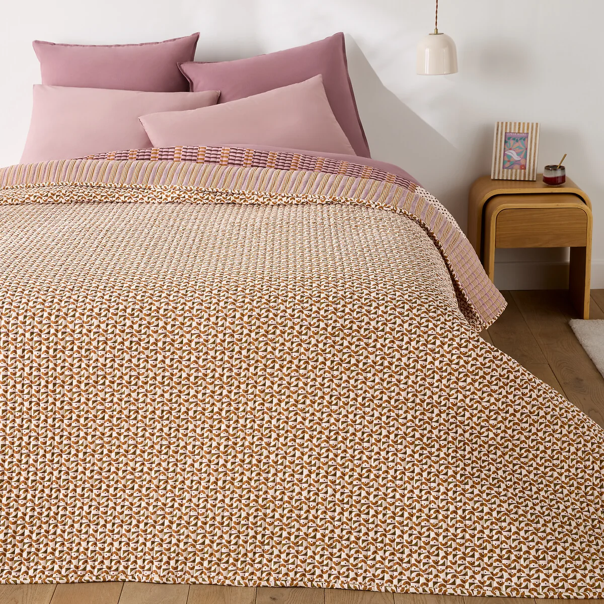 Nahro Patchwork Print Washed Cotton Quilted Bedspread – image 5